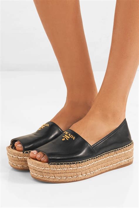 plateau espadrilles prada|Prada ladies sandals.